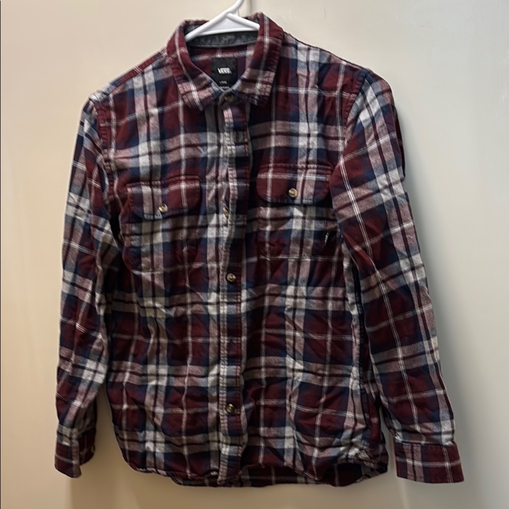 Vans Kids Plaid Shirt - Red and Blue